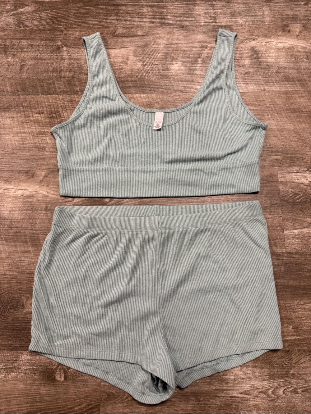 Victoriaβs Secret Ribbed Knit Two Piece Pajama Set Size XL
